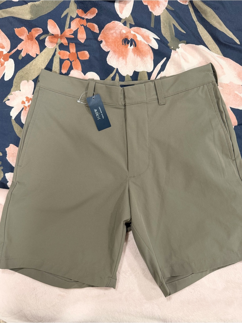 J. Crew Olive Stretch Athletic Shorts